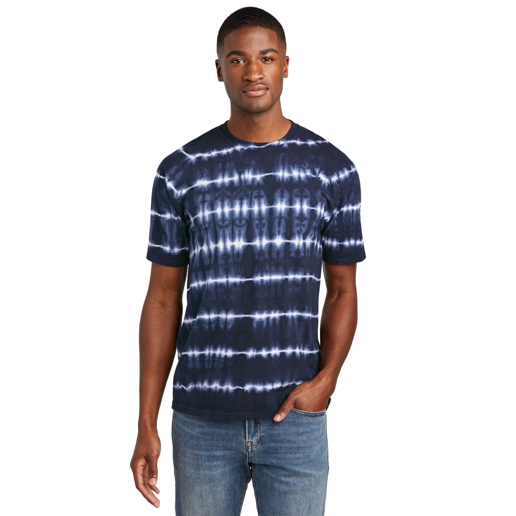 Port & Company-Port & Company® Allover Stripe Tie-Dye Tee PC142-MedTech-5