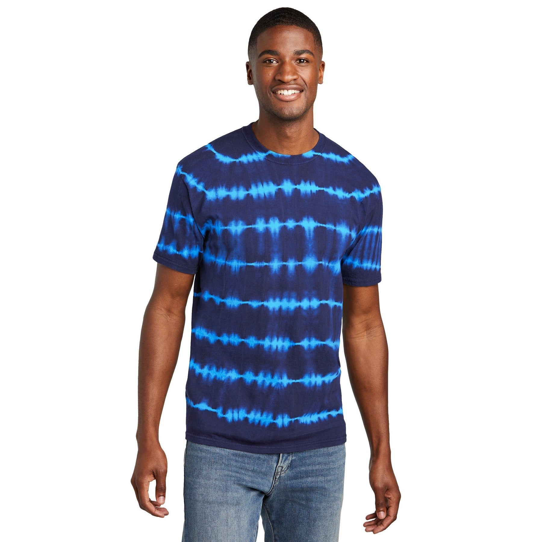 Port & Company-Port & Company® Allover Stripe Tie-Dye Tee PC142-MedTech-6