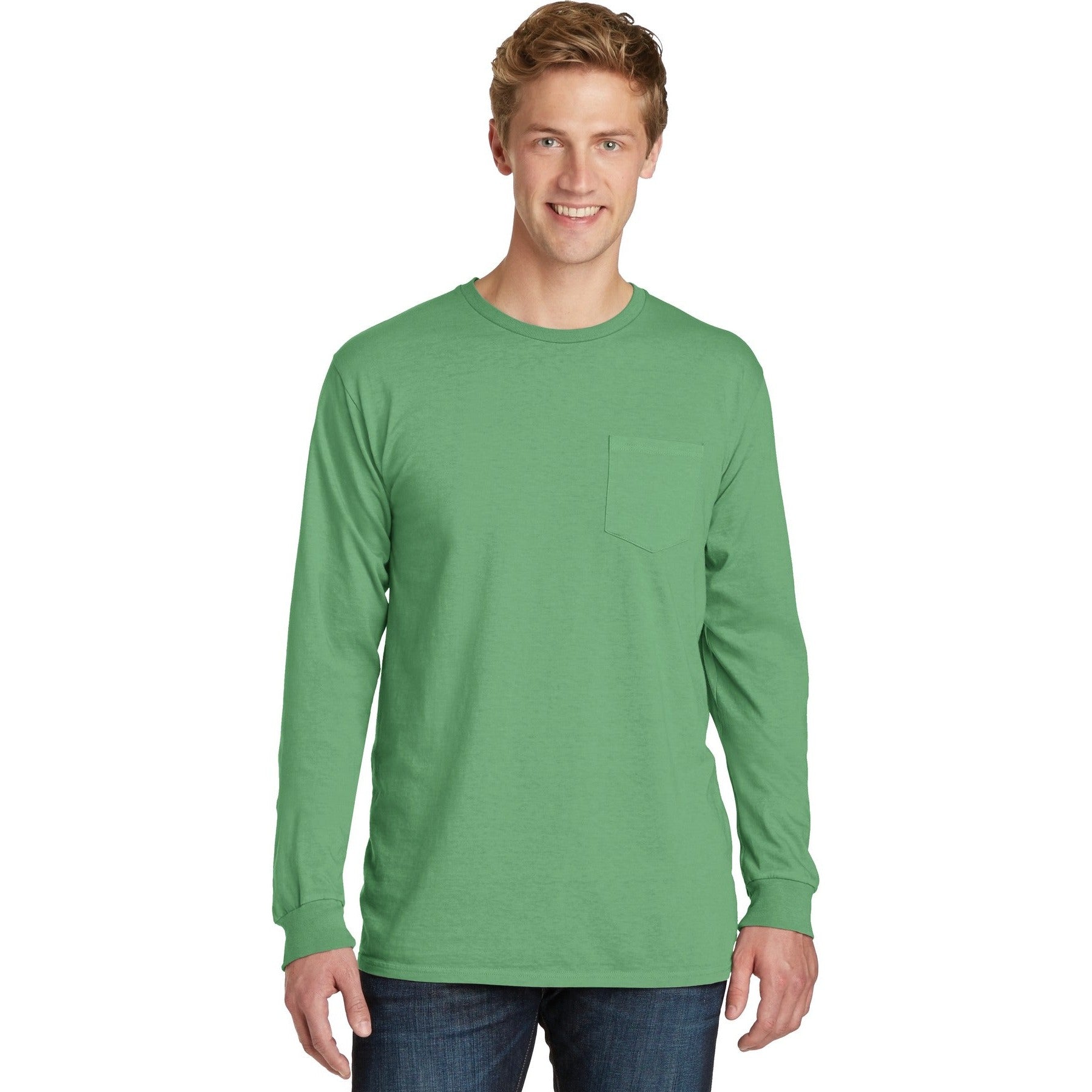 Port & Company-Port & Company® Beach Wash® Garment-Dyed Long Sleeve Pocket Tee PC099LSP-MedTech-10