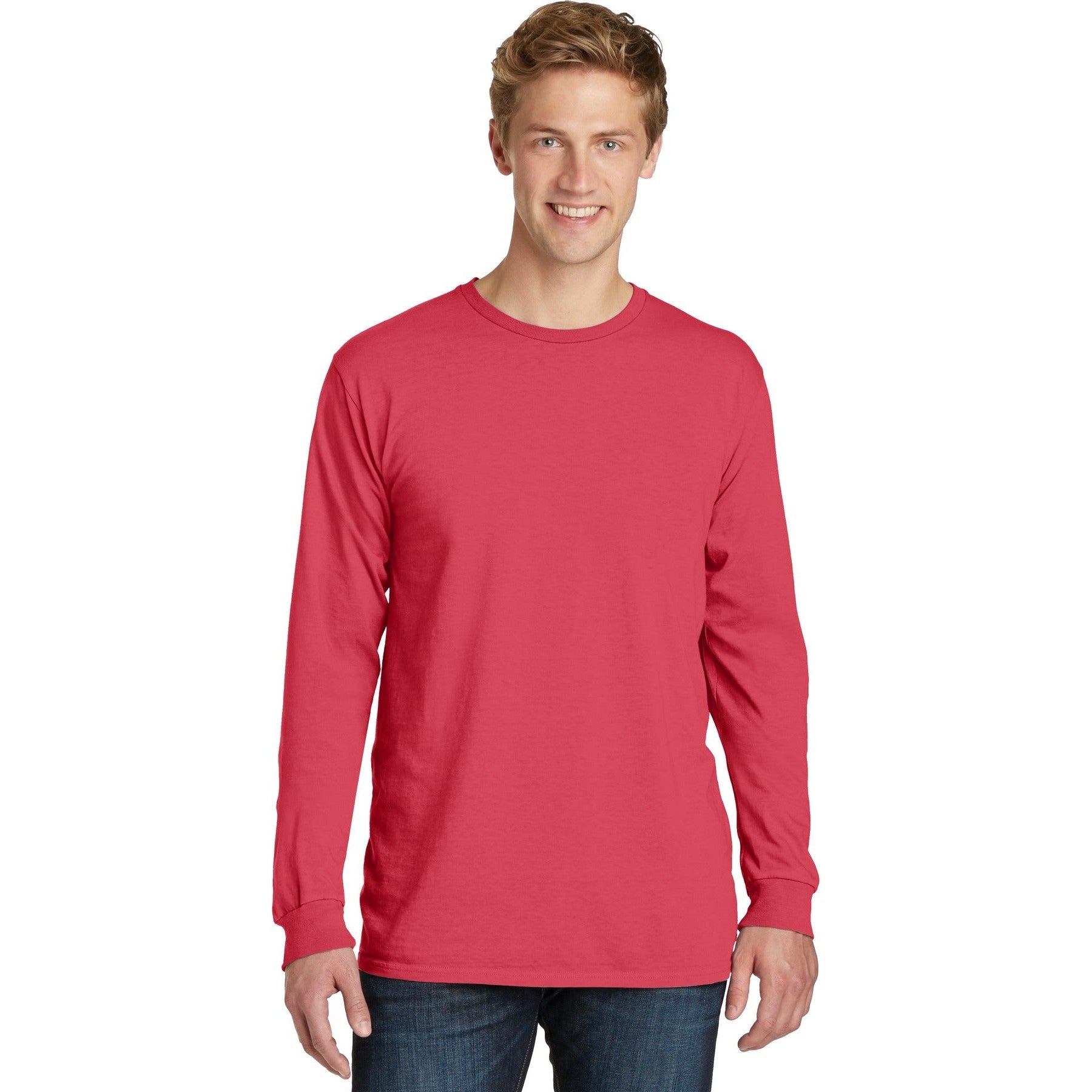 Port & Company-Port & Company® Beach Wash® Garment-Dyed Long Sleeve Tee PC099LS-MedTech-21