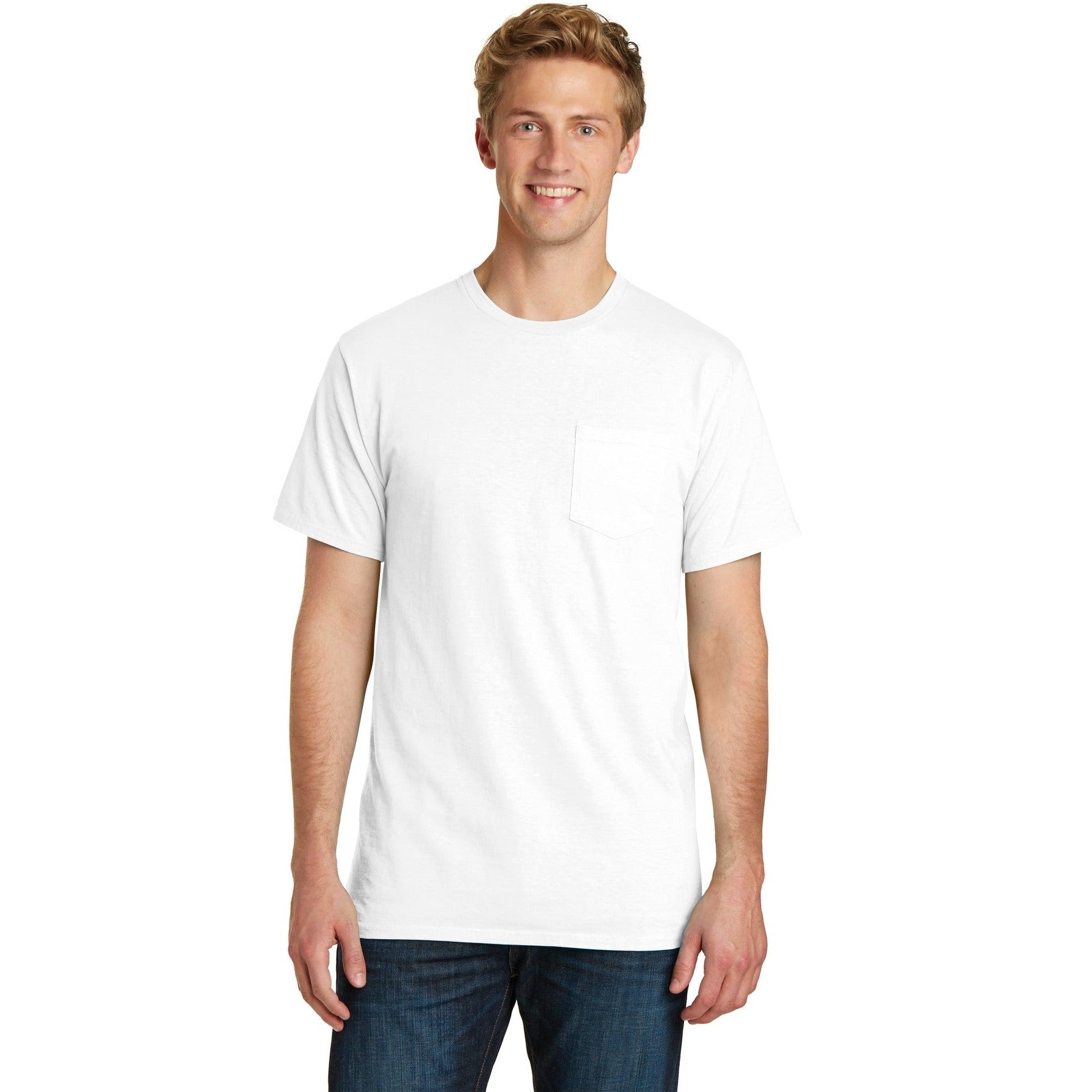 Port & Company-Port & Company® Beach Wash® Garment-Dyed Pocket Tee. PC099P-MedTech-8
