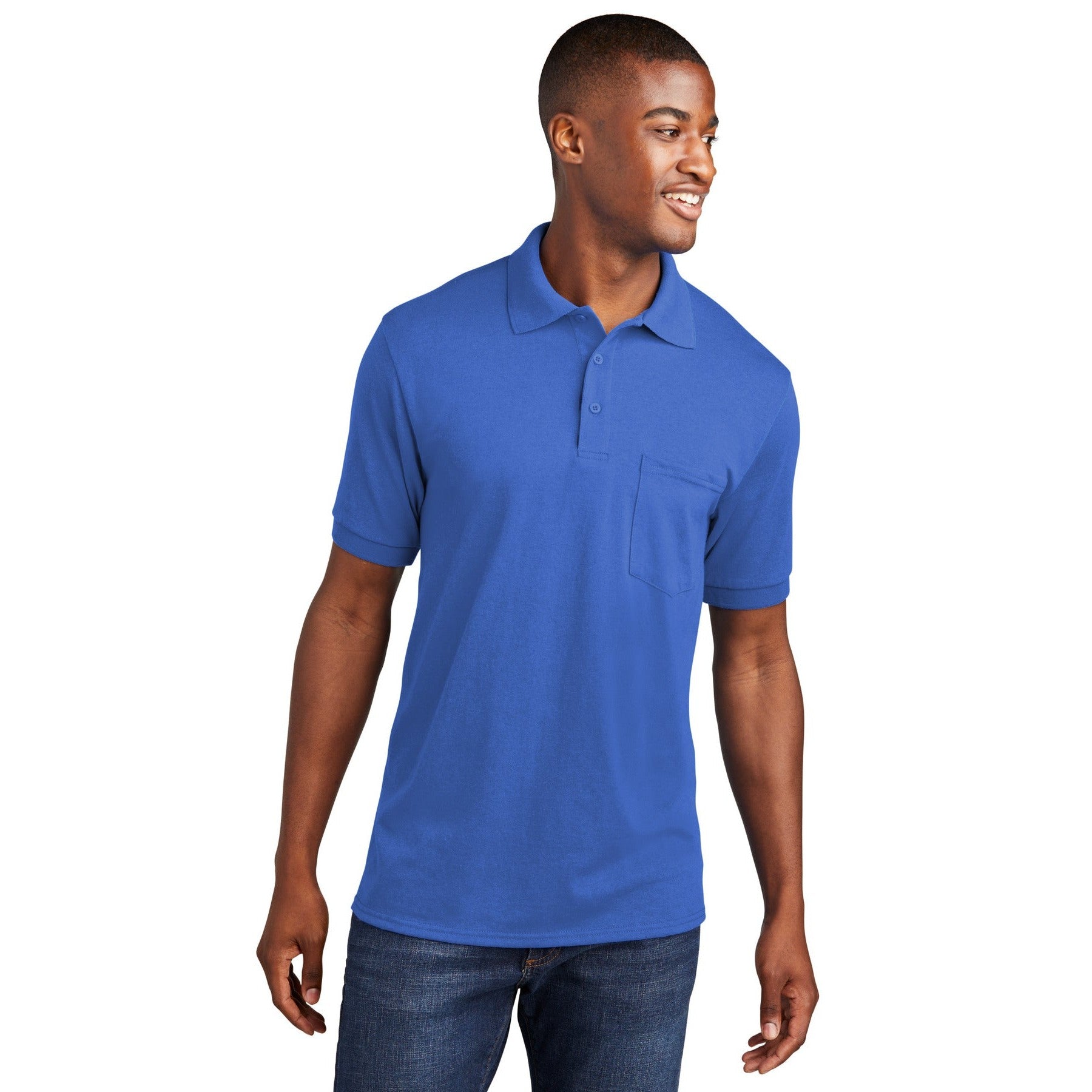 Port & Company-Port & Company® Core Blend Jersey Knit Pocket Polo. KP55P-MedTech-5