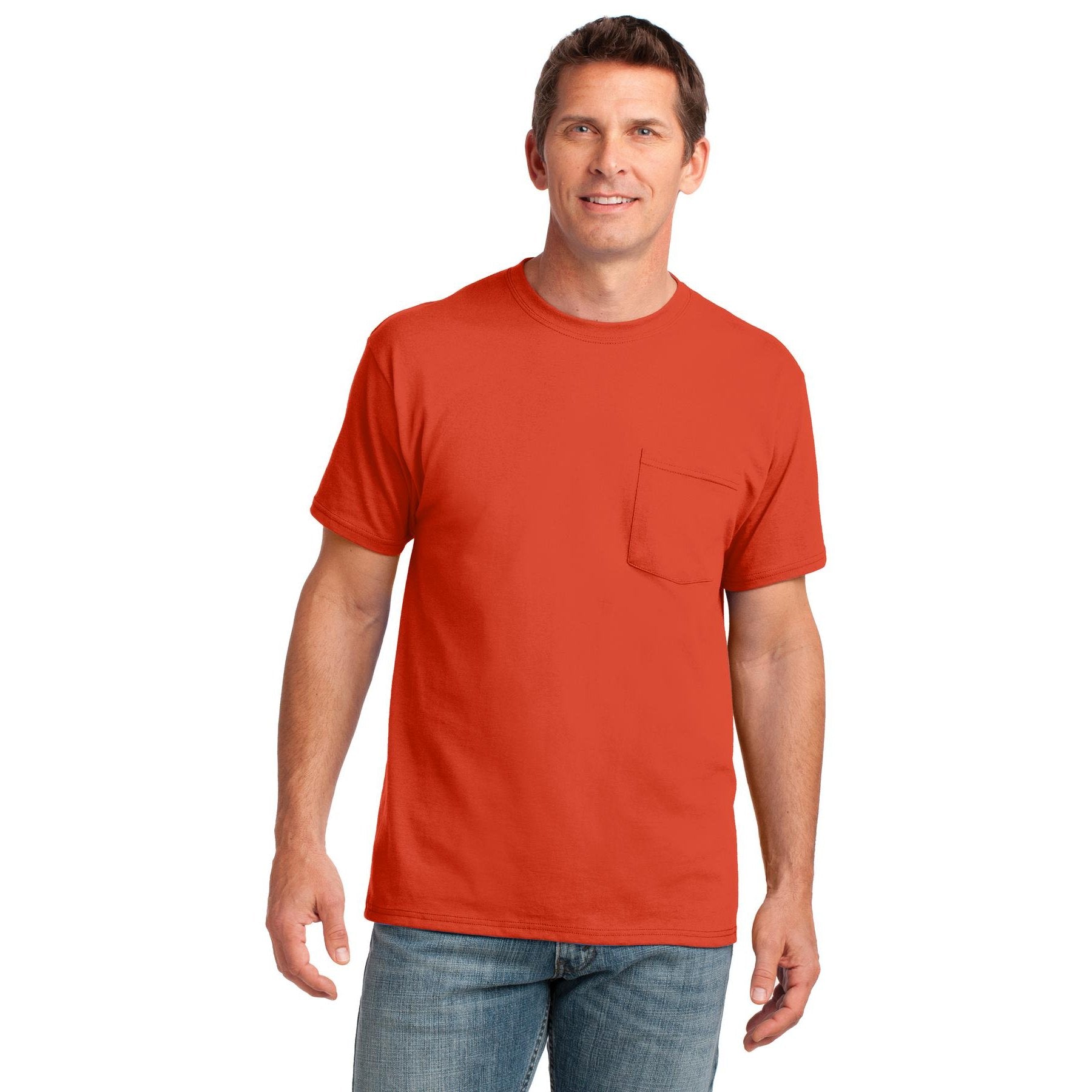 Port & Company-Port & Company® Core Cotton Pocket Tee. PC54P-MedTech-10