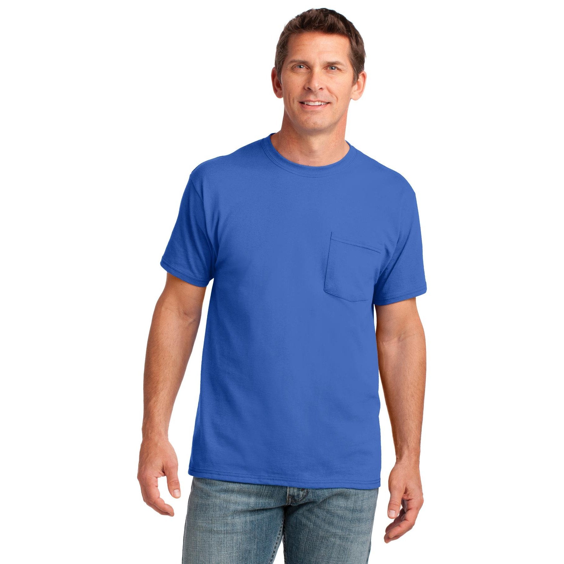 Port & Company-Port & Company® Core Cotton Pocket Tee. PC54P-MedTech-12