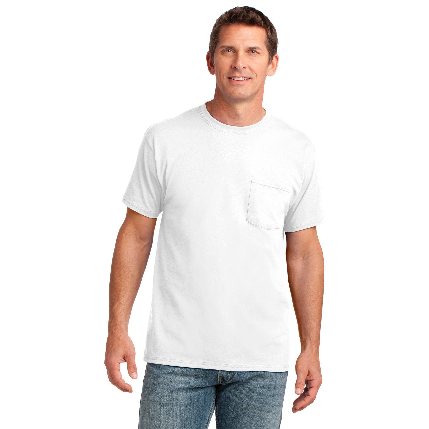 Port & Company-Port & Company® Core Cotton Pocket Tee. PC54P-MedTech-13