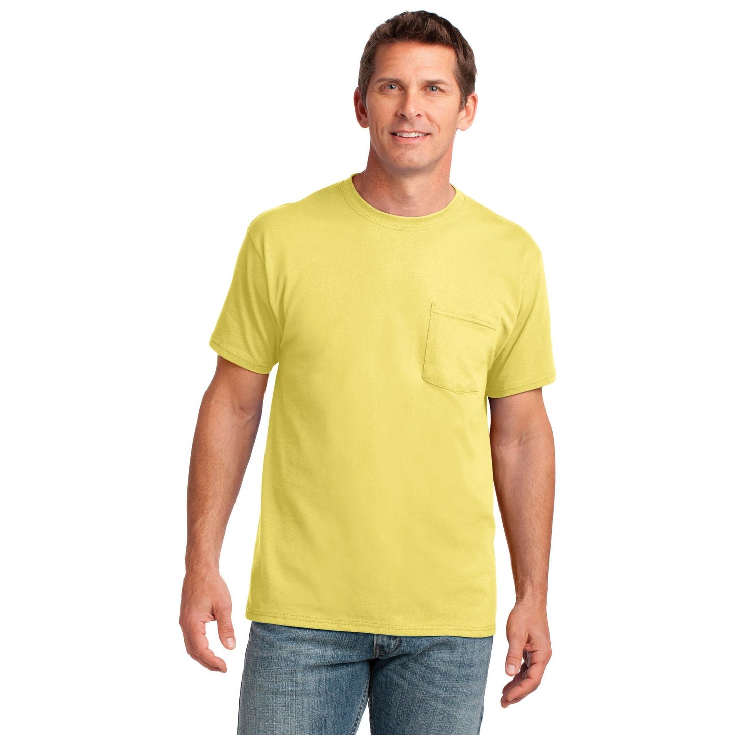 Port & Company-Port & Company® Core Cotton Pocket Tee. PC54P-MedTech-14