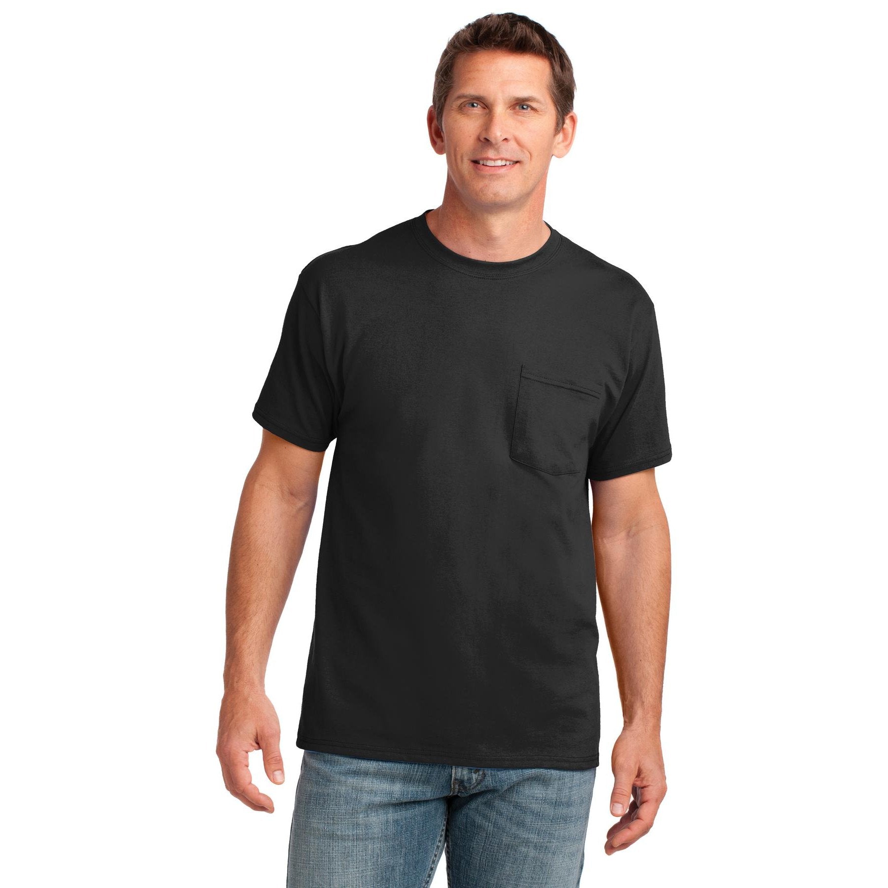Port & Company-Port & Company® Core Cotton Pocket Tee. PC54P-MedTech-6