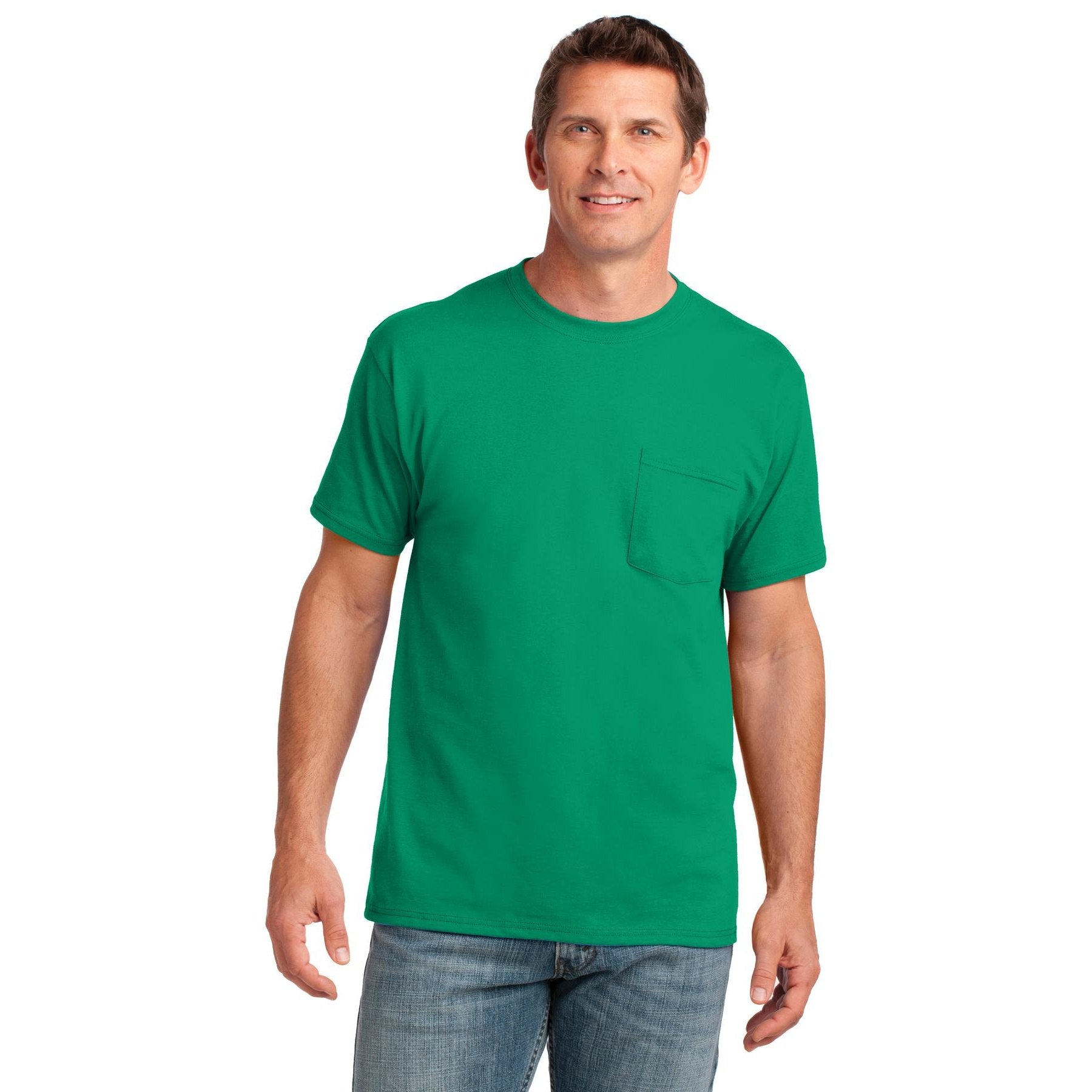 Port & Company-Port & Company® Core Cotton Pocket Tee. PC54P-MedTech-7