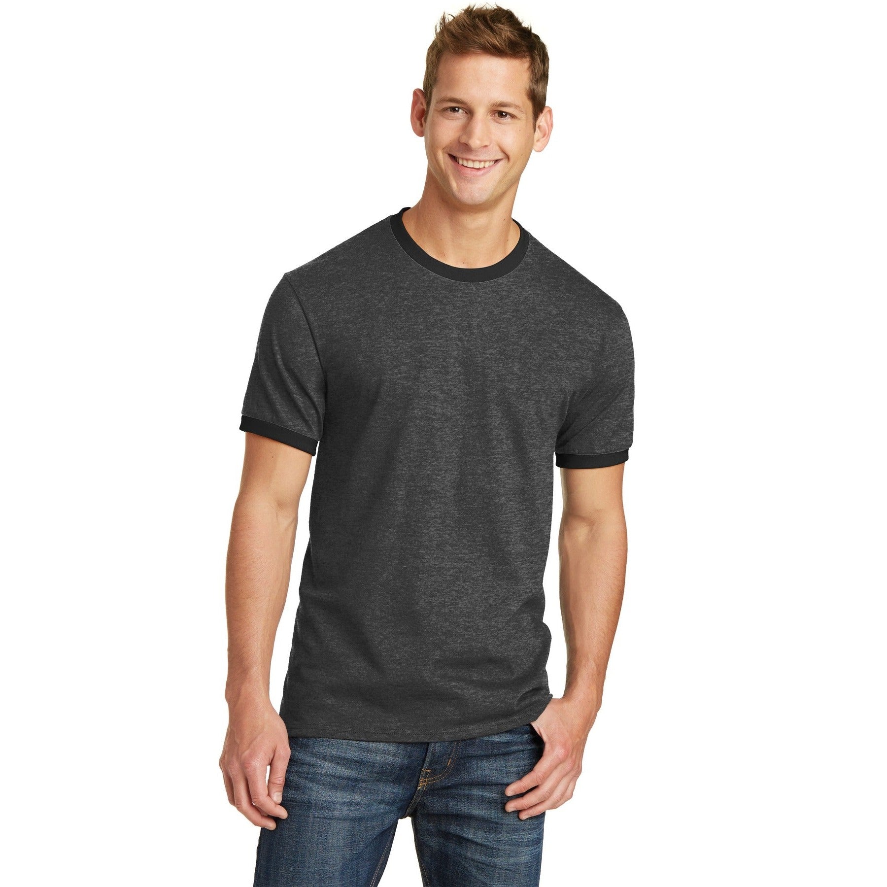 Port & Company-Port & Company® Core Cotton Ringer Tee. PC54R-MedTech-2