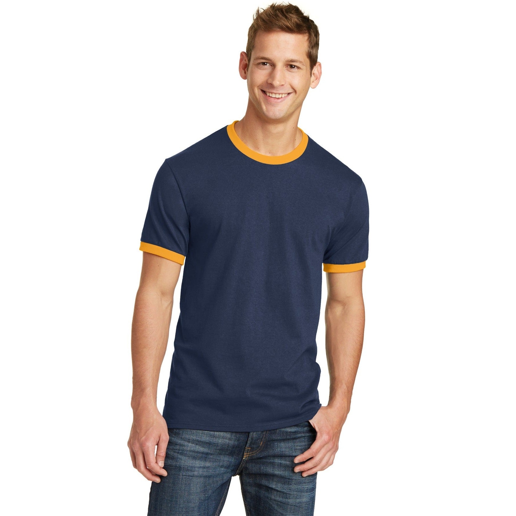 Port & Company-Port & Company® Core Cotton Ringer Tee. PC54R-MedTech-5