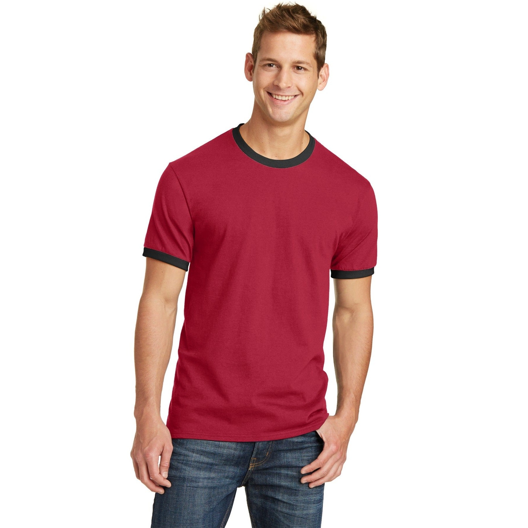 Port & Company-Port & Company® Core Cotton Ringer Tee. PC54R-MedTech-6