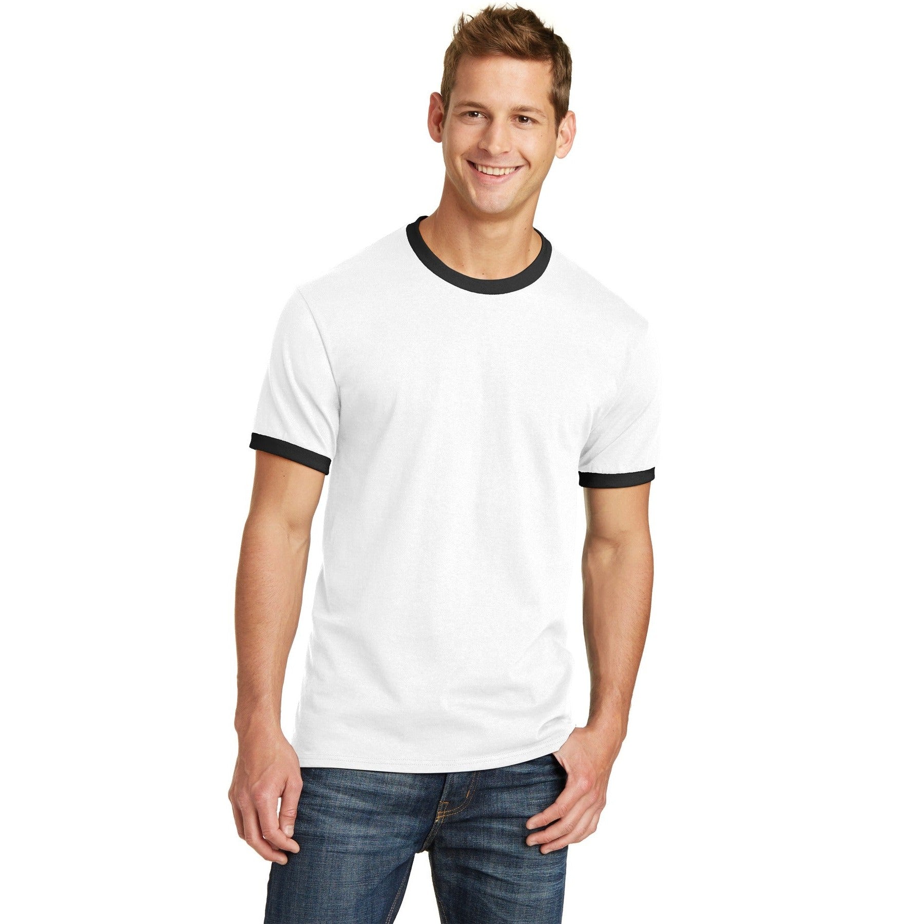 Port & Company-Port & Company® Core Cotton Ringer Tee. PC54R-MedTech-7
