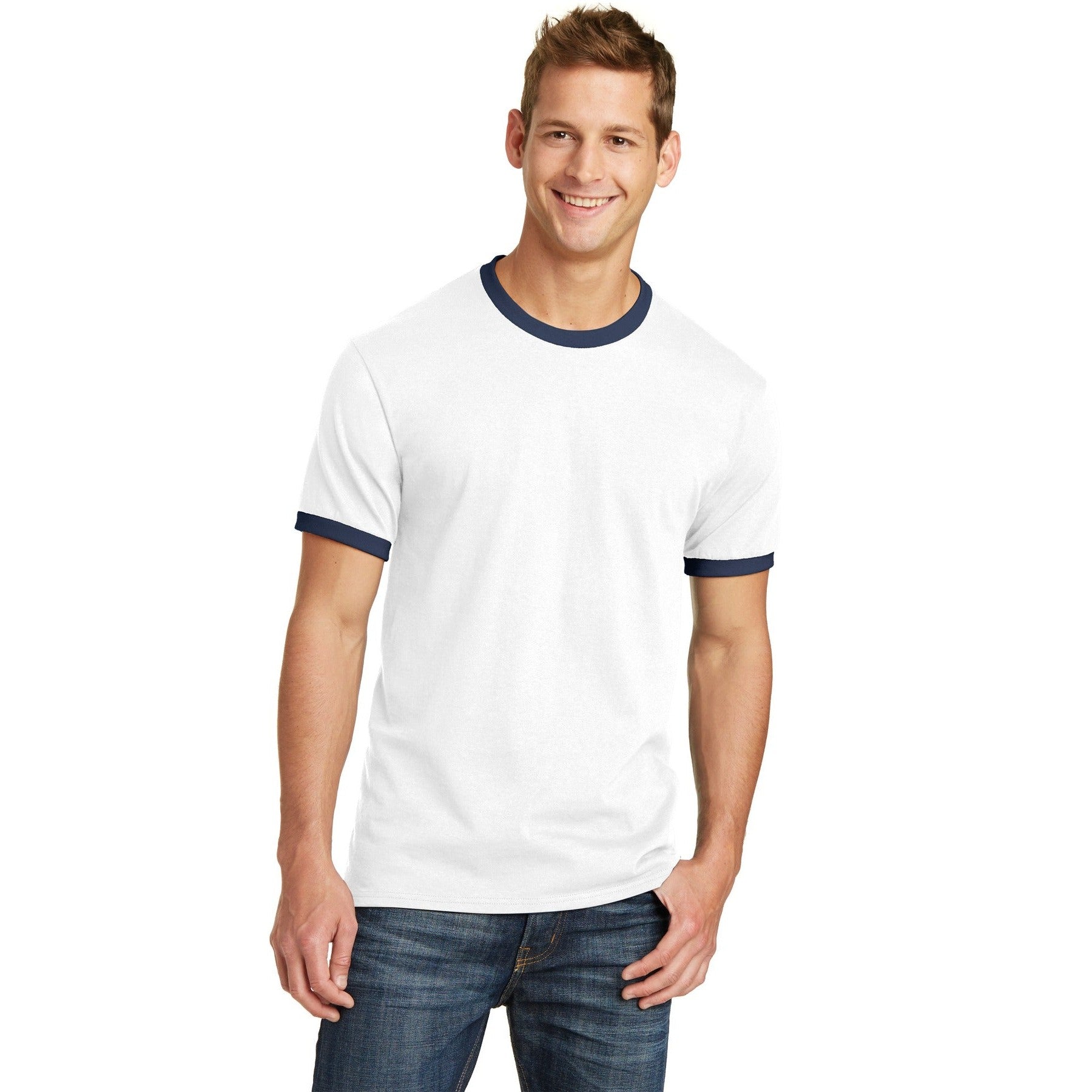 Port & Company-Port & Company® Core Cotton Ringer Tee. PC54R-MedTech-8