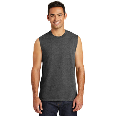 Port & Company-Port & Company ® Core Cotton Sleeveless Tee. PC54SL-MedTech-2