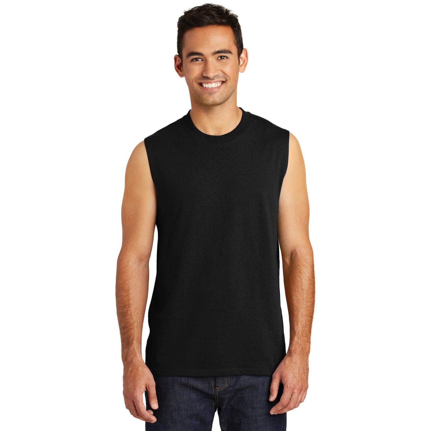 Port & Company-Port & Company ® Core Cotton Sleeveless Tee. PC54SL-MedTech-3