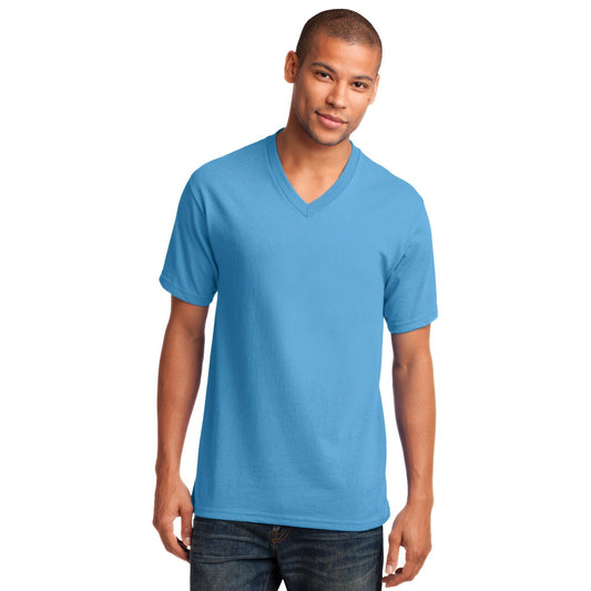Port & Company-Port & Company® Core Cotton V-Neck Tee. PC54V-MedTech-1