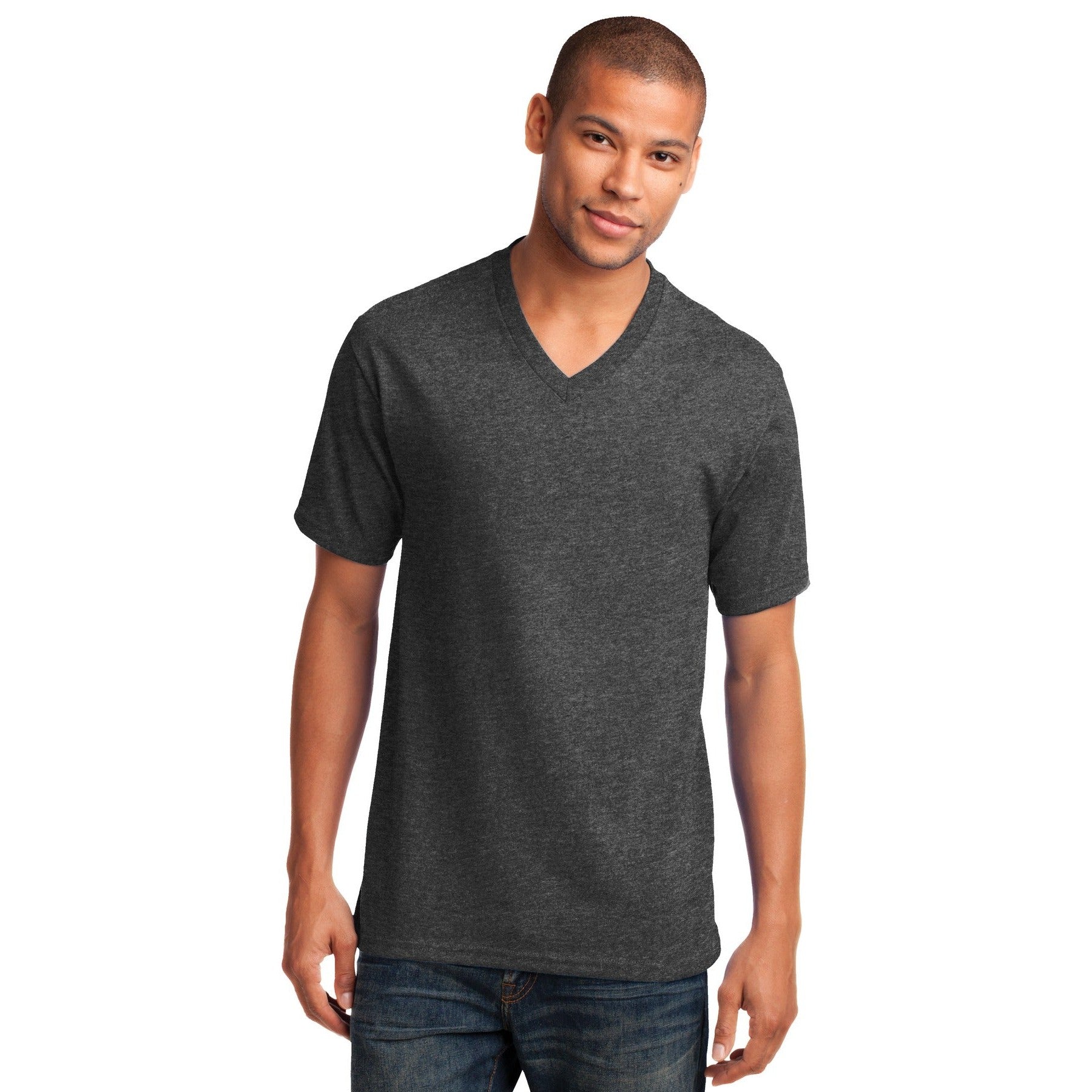 Port & Company-Port & Company® Core Cotton V-Neck Tee. PC54V-MedTech-4