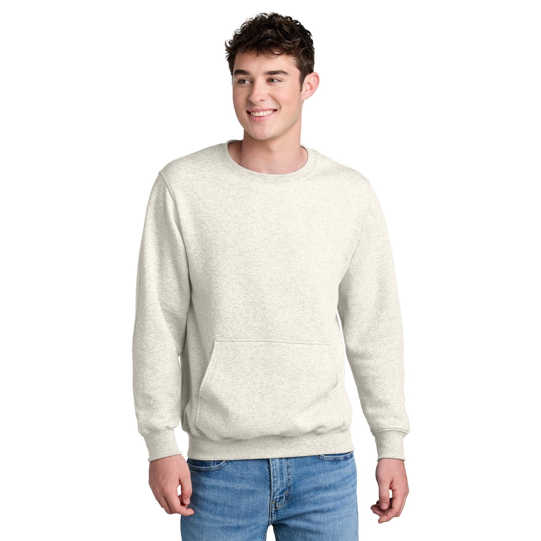 Port & Company-Port & Company® Core Fleece Crewneck Pocket Sweatshirt PC78PKT-MedTech-4