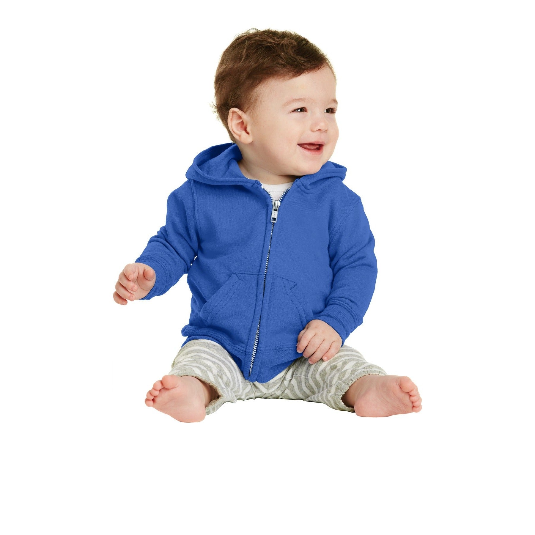 Port & Company-Port & Company® Infant Core Fleece Full-Zip Hooded Sweatshirt. CAR78IZH-MedTech-6