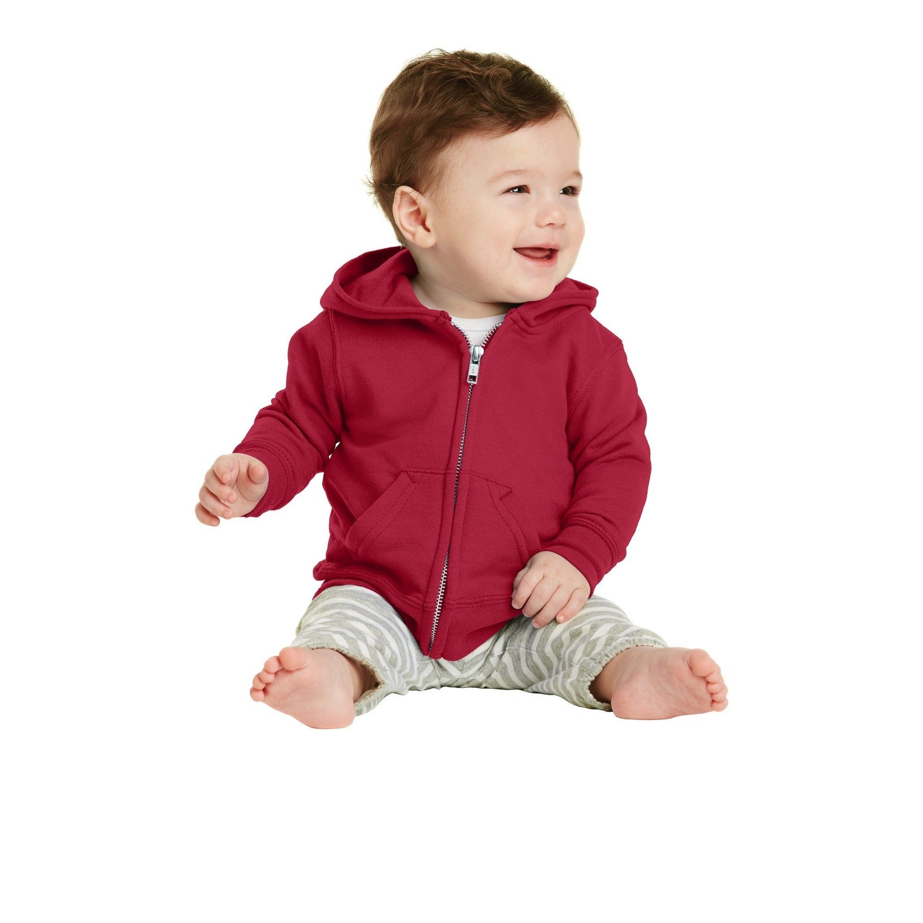 Port & Company-Port & Company® Infant Core Fleece Full-Zip Hooded Sweatshirt. CAR78IZH-MedTech-5