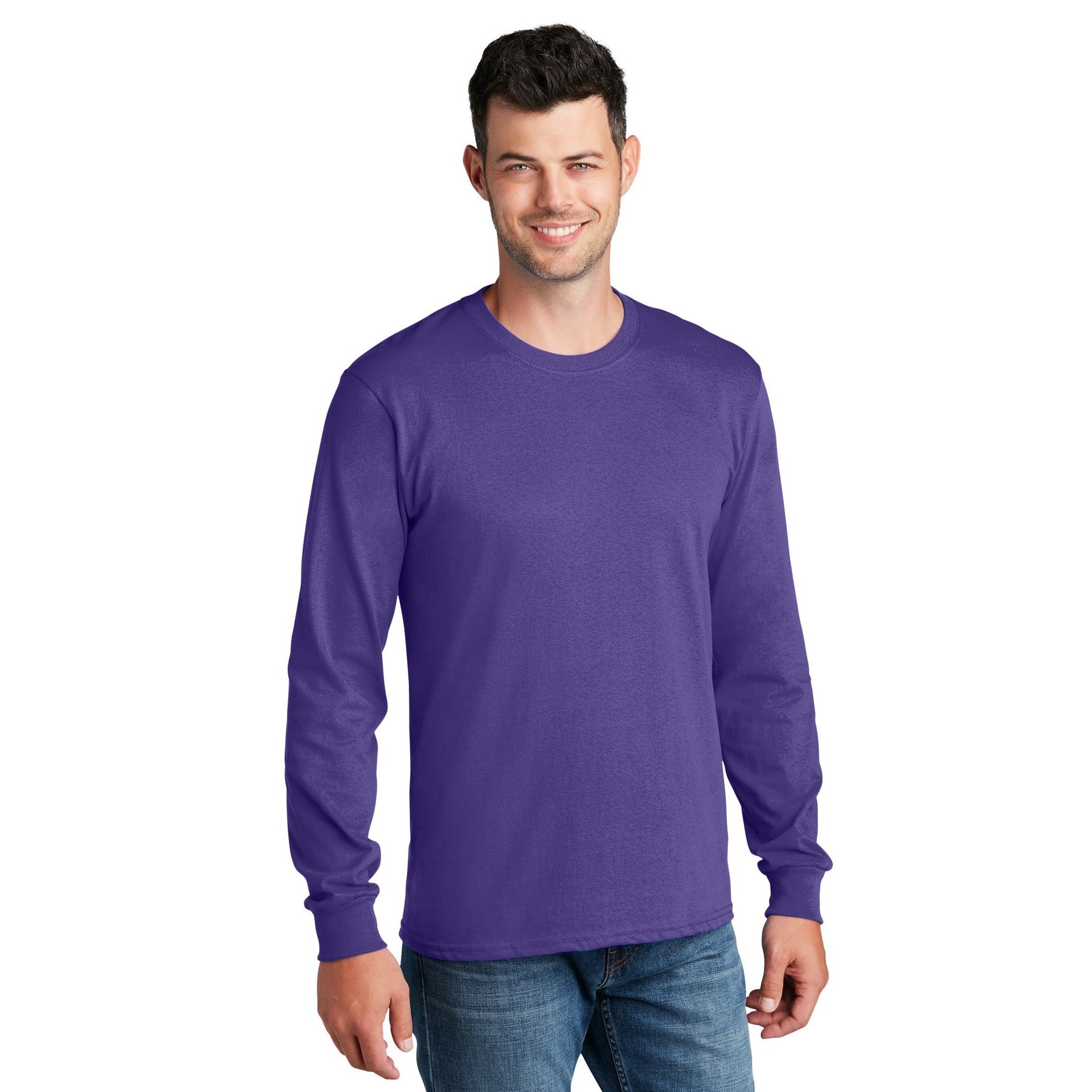 Port & Company-Port & Company® - Long Sleeve Core Cotton Tee. PC54LS-MedTech-16
