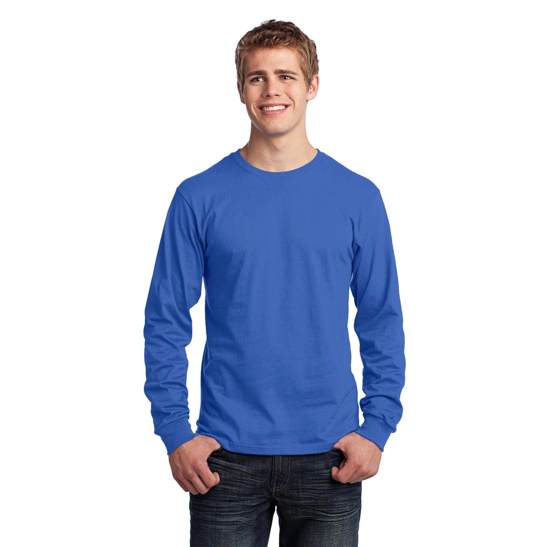 Port & Company-Port & Company® - Long Sleeve Core Cotton Tee. PC54LS-MedTech-18
