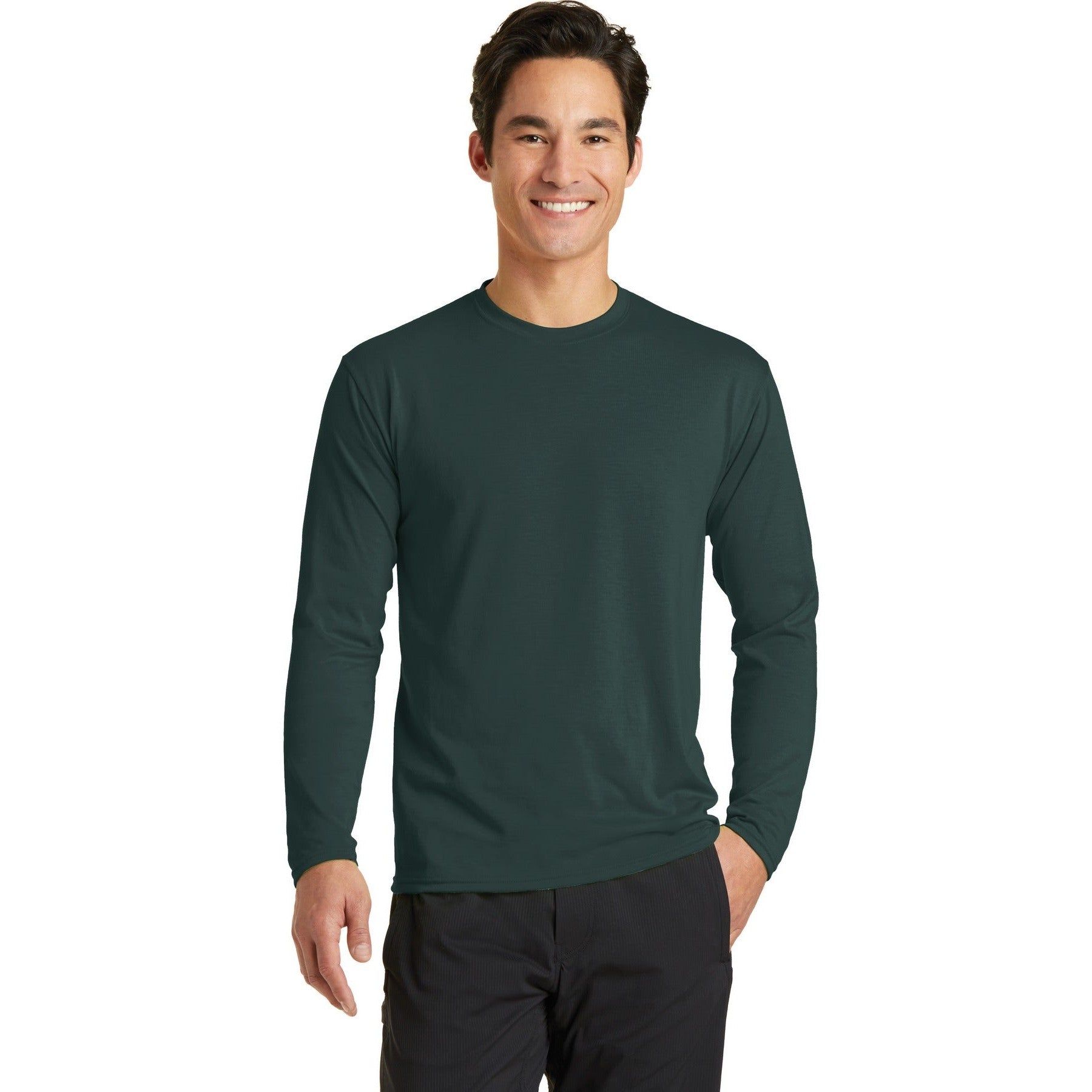 Port & Company-Port & Company® Long Sleeve Performance Blend Tee. PC381LS-MedTech-4