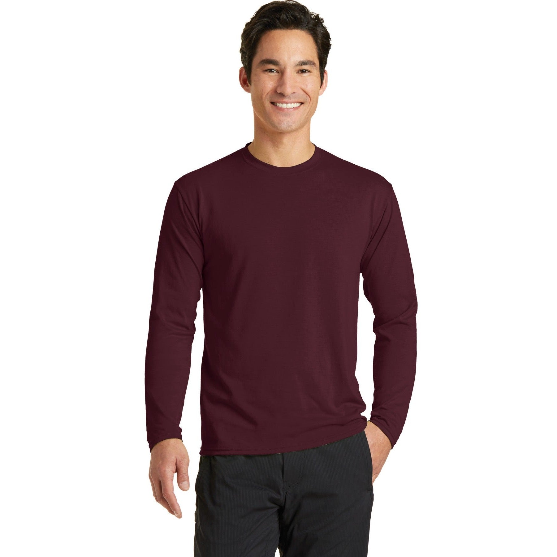 Port & Company-Port & Company® Long Sleeve Performance Blend Tee. PC381LS-MedTech-2