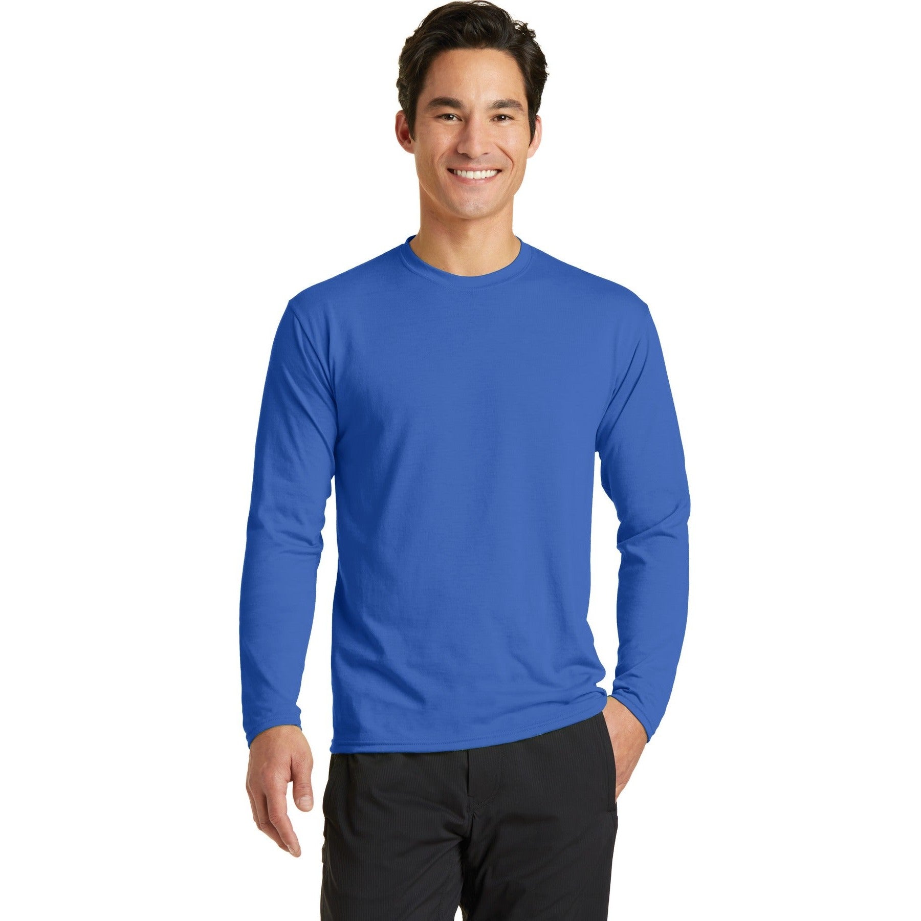 Port & Company-Port & Company® Long Sleeve Performance Blend Tee. PC381LS-MedTech-13