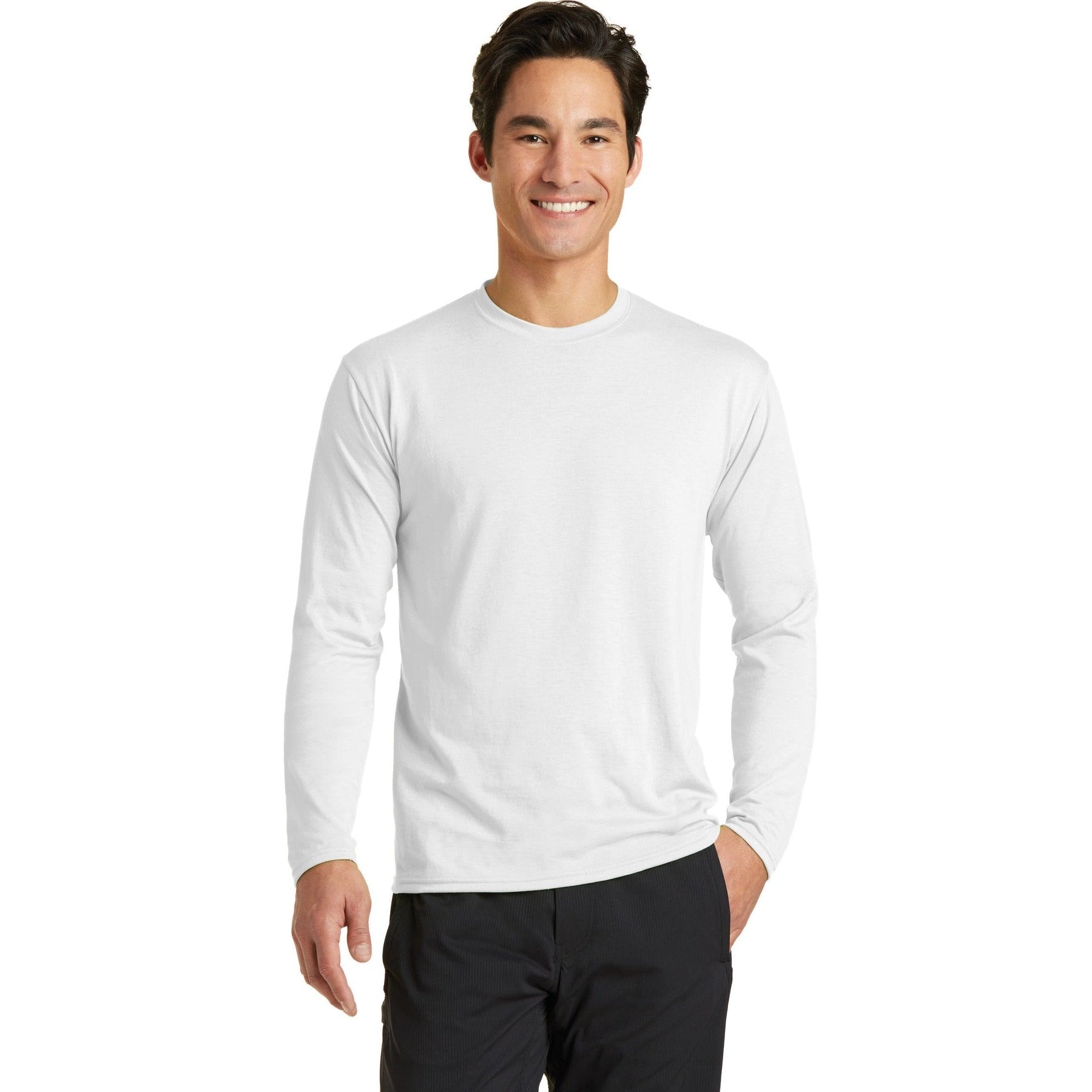 Port & Company-Port & Company® Long Sleeve Performance Blend Tee. PC381LS-MedTech-14
