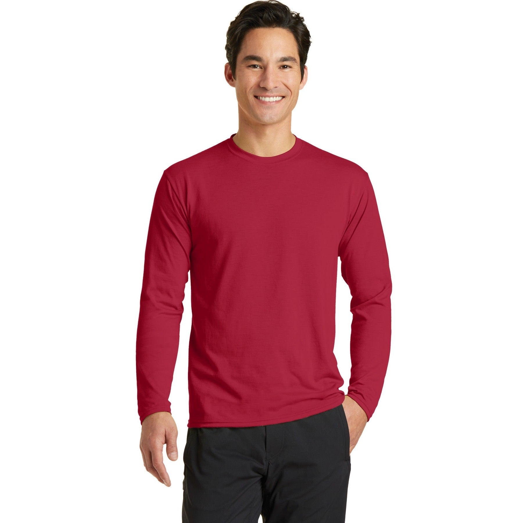 Port & Company-Port & Company® Long Sleeve Performance Blend Tee. PC381LS-MedTech-12