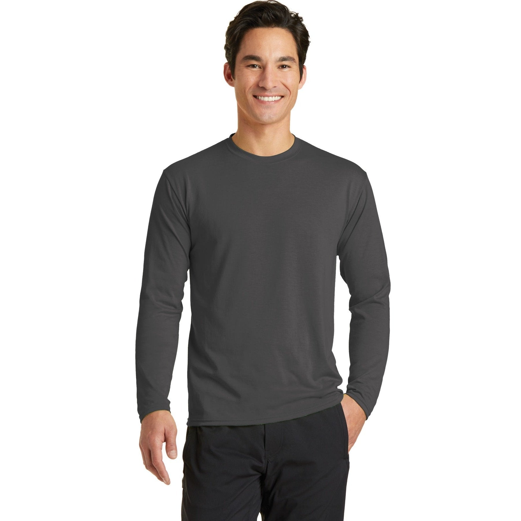 Port & Company-Port & Company® Long Sleeve Performance Blend Tee. PC381LS-MedTech-3