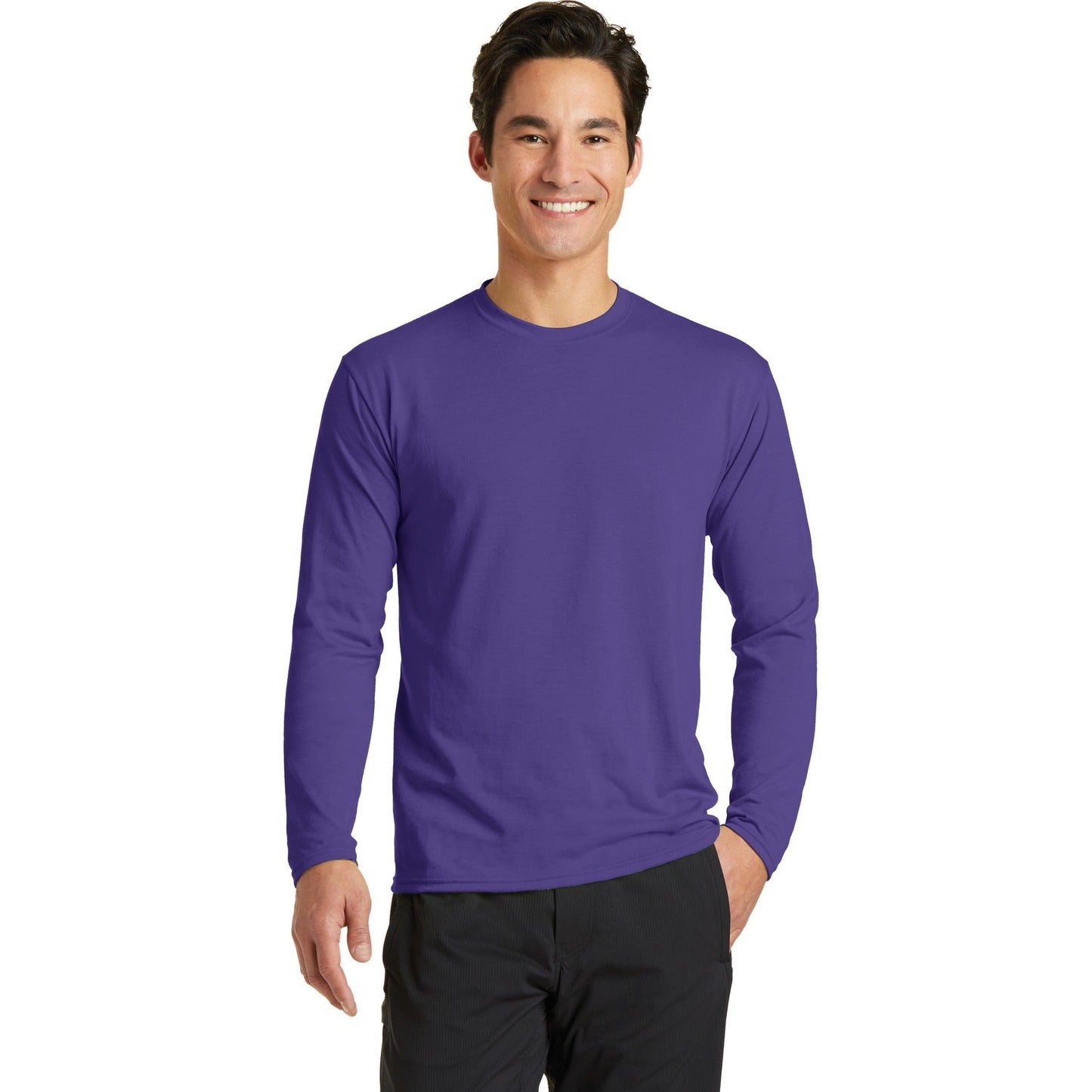 Port & Company-Port & Company® Long Sleeve Performance Blend Tee. PC381LS-MedTech-11