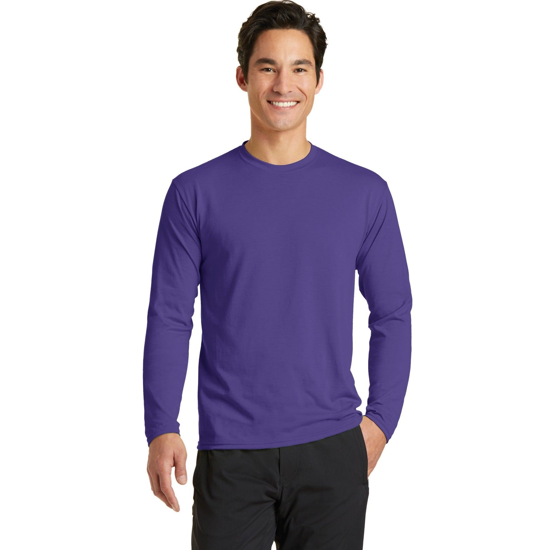 Port & Company-Port & Company® Long Sleeve Performance Blend Tee. PC381LS-MedTech-11