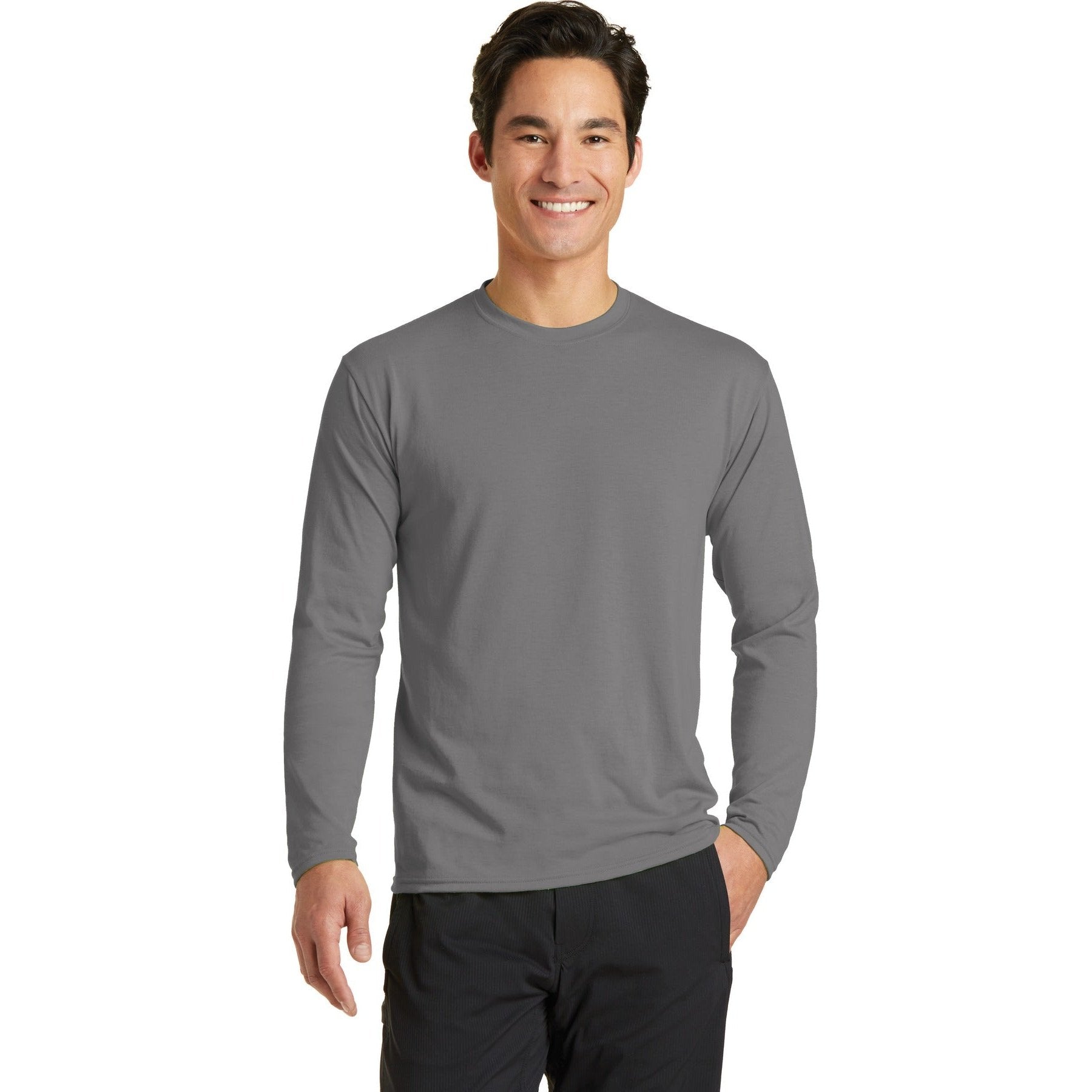 Port & Company-Port & Company® Long Sleeve Performance Blend Tee. PC381LS-MedTech-9