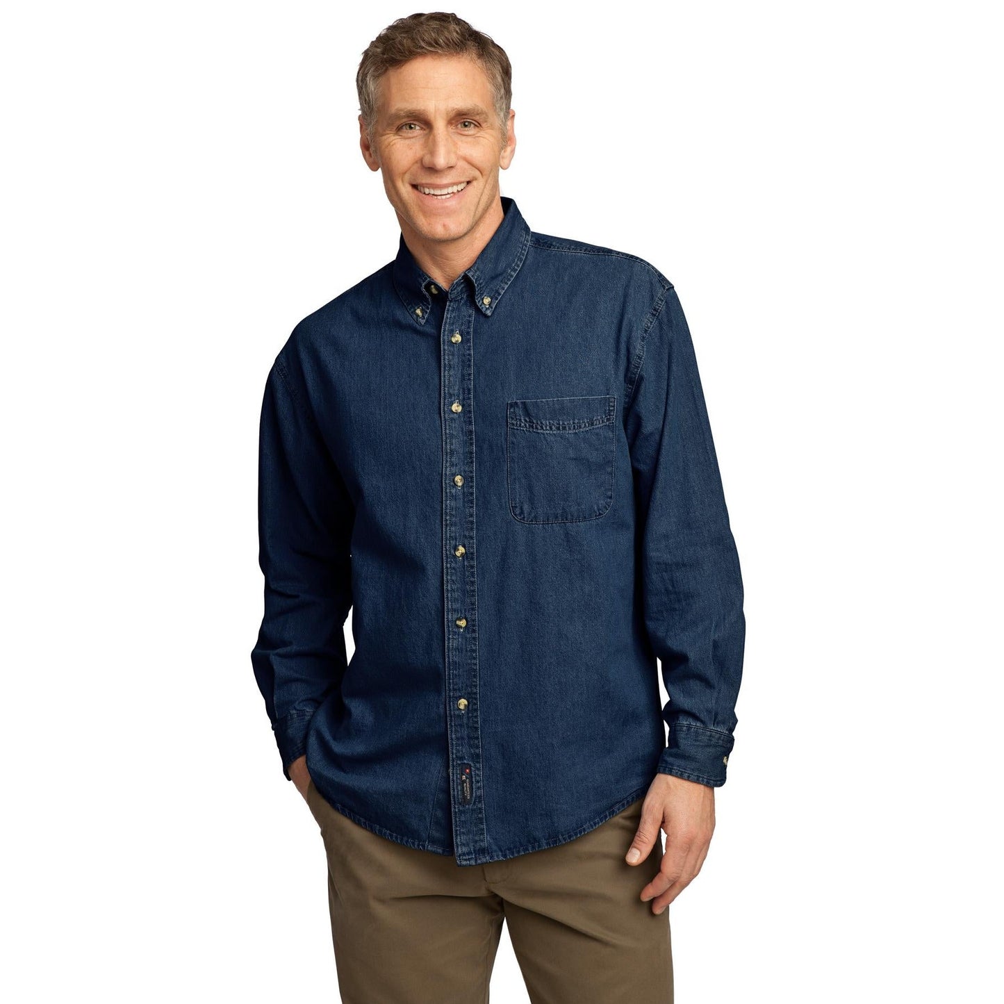 Port & Company-Port & Company® - Long Sleeve Value Denim Shirt. SP10-MedTech-2