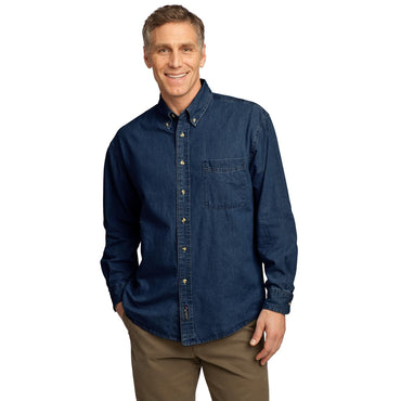 Port & Company-Port & Company® - Long Sleeve Value Denim Shirt. SP10-MedTech-2