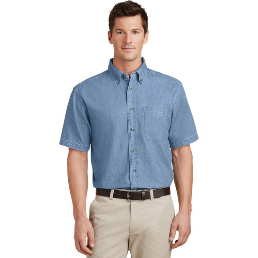 Port & Company-Port & Company® - Short Sleeve Value Denim Shirt. SP11-MedTech-1