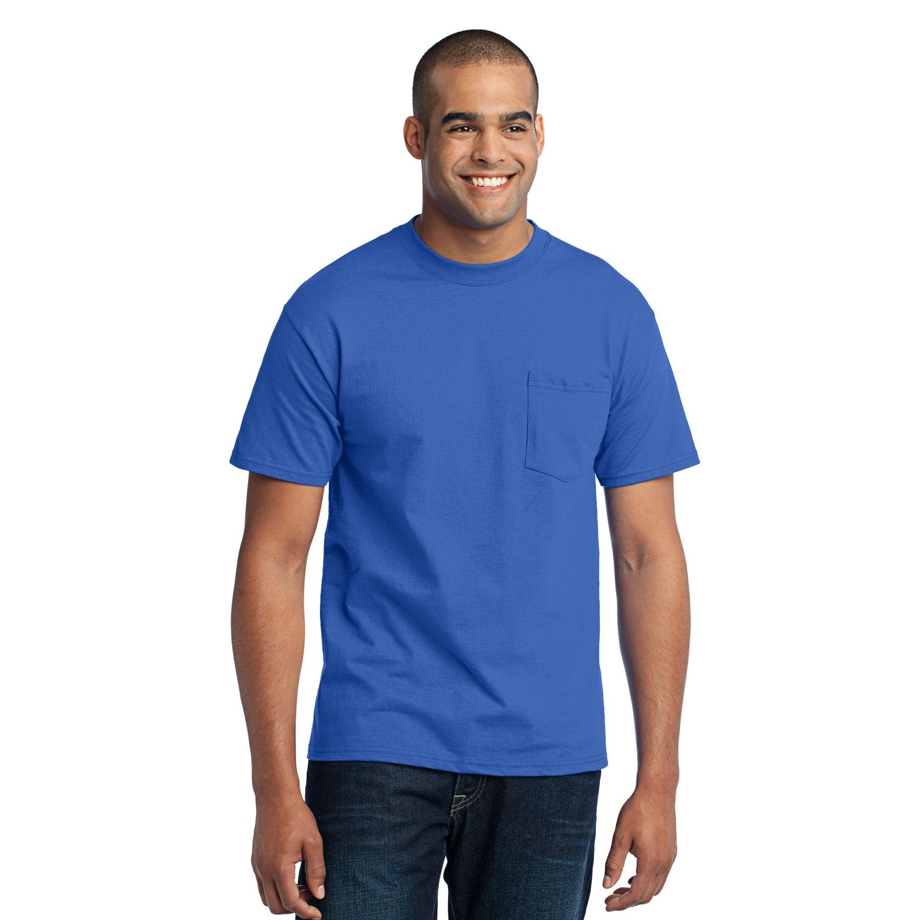 Port & Company-Port & Company® Tall Core Blend Pocket Tee. PC55PT-MedTech-11
