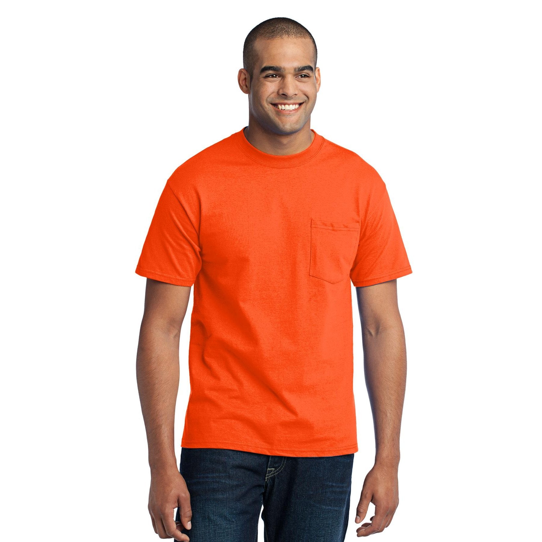Port & Company-Port & Company® Tall Core Blend Pocket Tee. PC55PT-MedTech-13