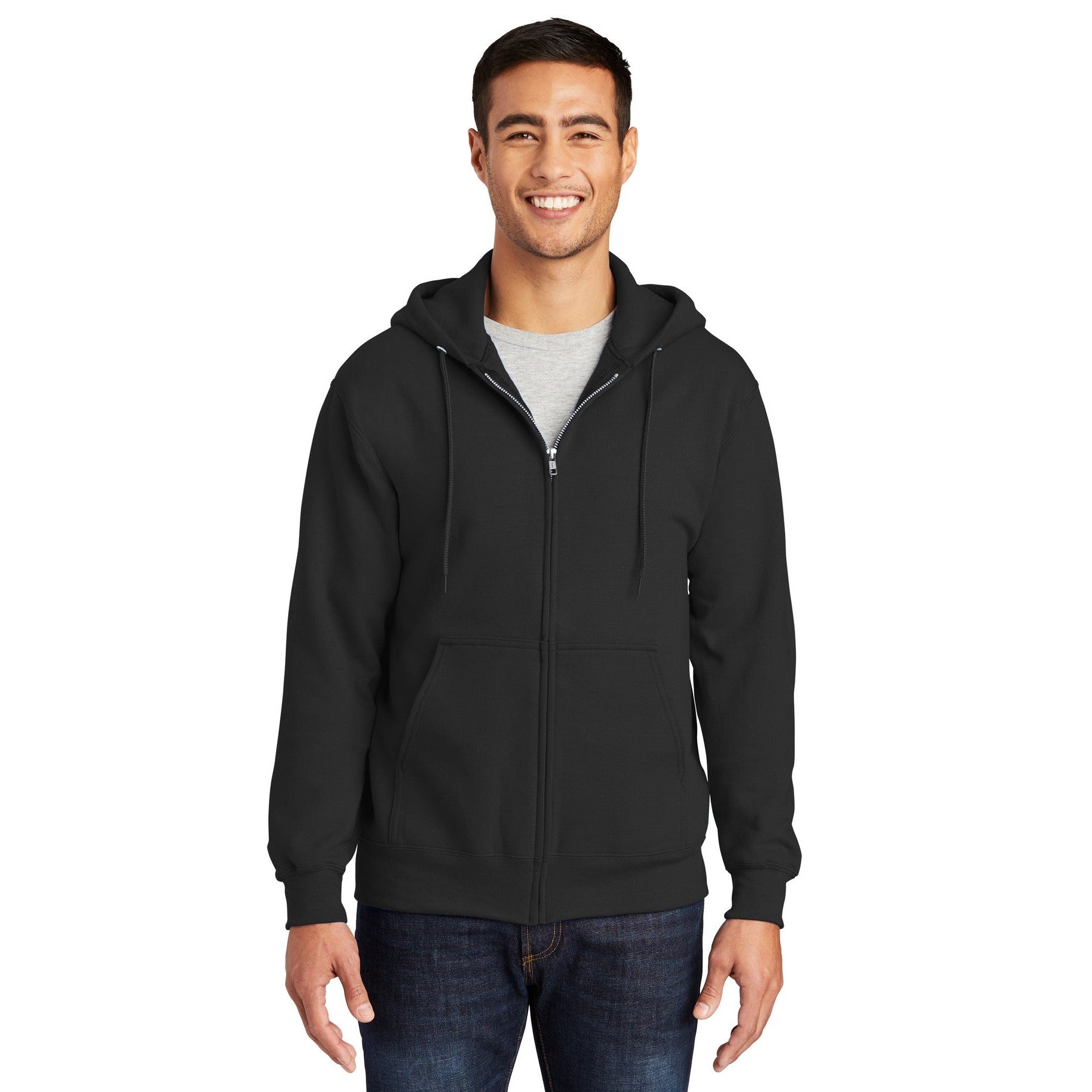 Port & Company-Port & Company® Tall Essential Fleece Full-Zip Hooded Sweatshirt. PC90ZHT-MedTech-4