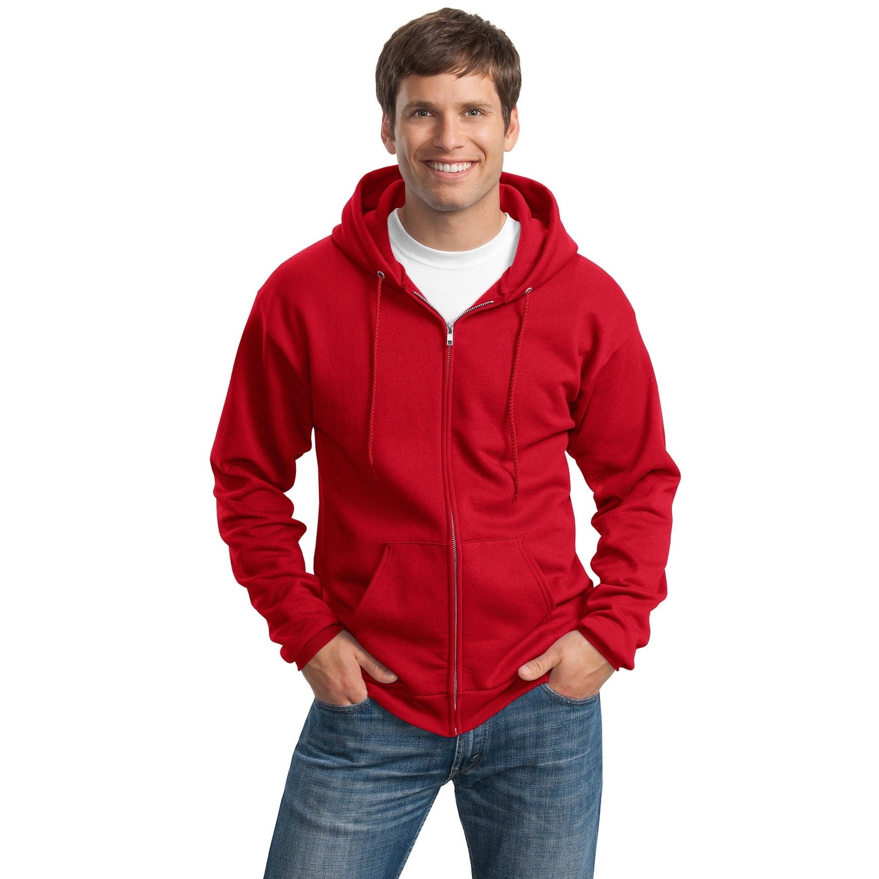 Port & Company-Port & Company® Tall Essential Fleece Full-Zip Hooded Sweatshirt. PC90ZHT-MedTech-6