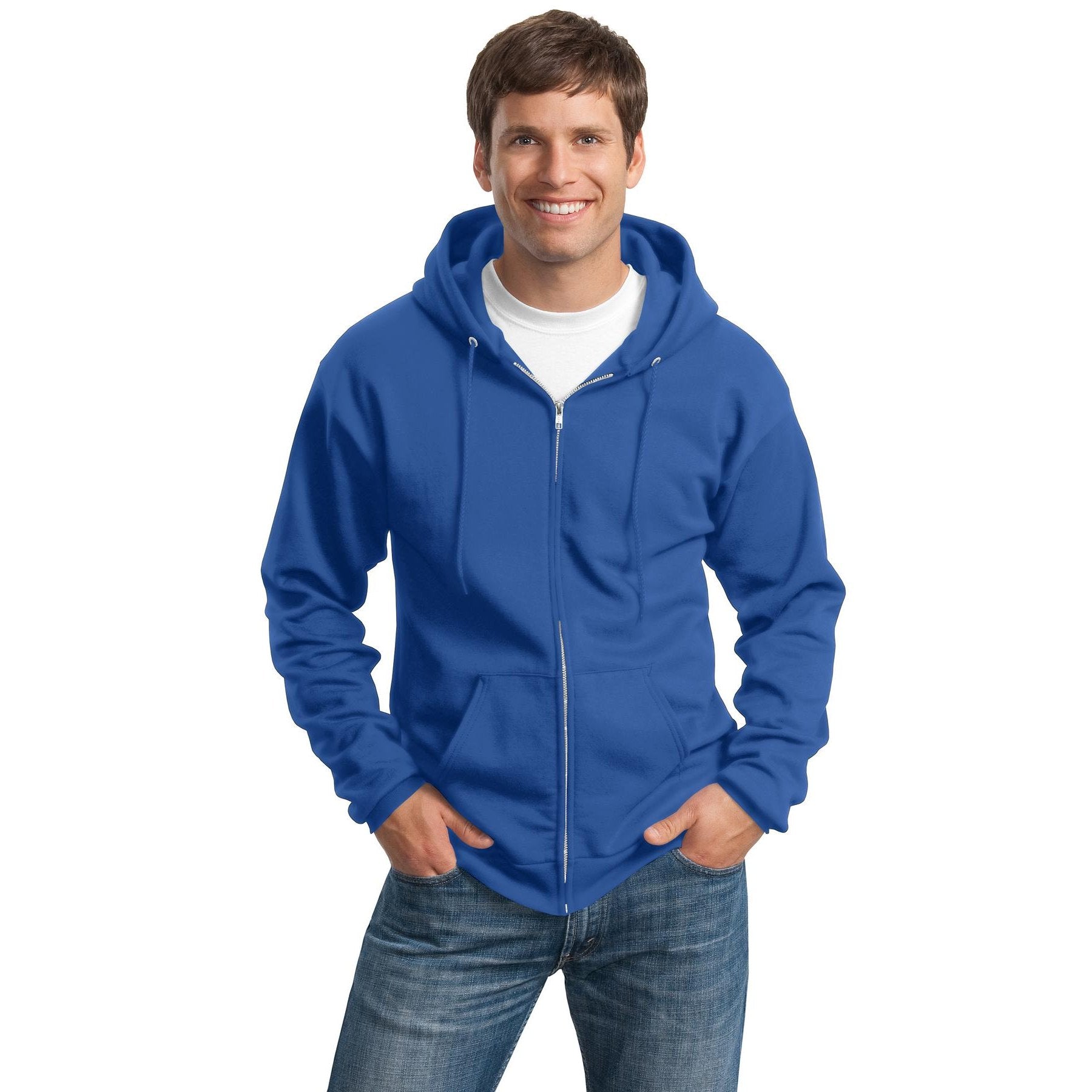 Port & Company-Port & Company® Tall Essential Fleece Full-Zip Hooded Sweatshirt. PC90ZHT-MedTech-7