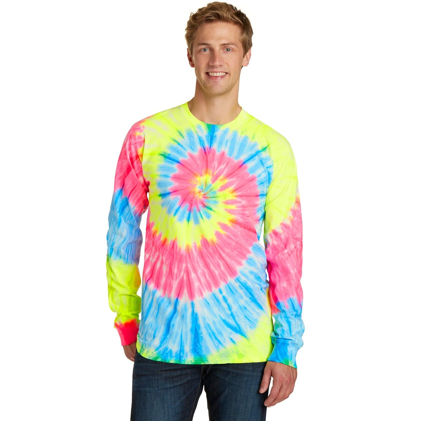 Port & Company-Port & Company® Tie-Dye Long Sleeve Tee. PC147LS-MedTech-2