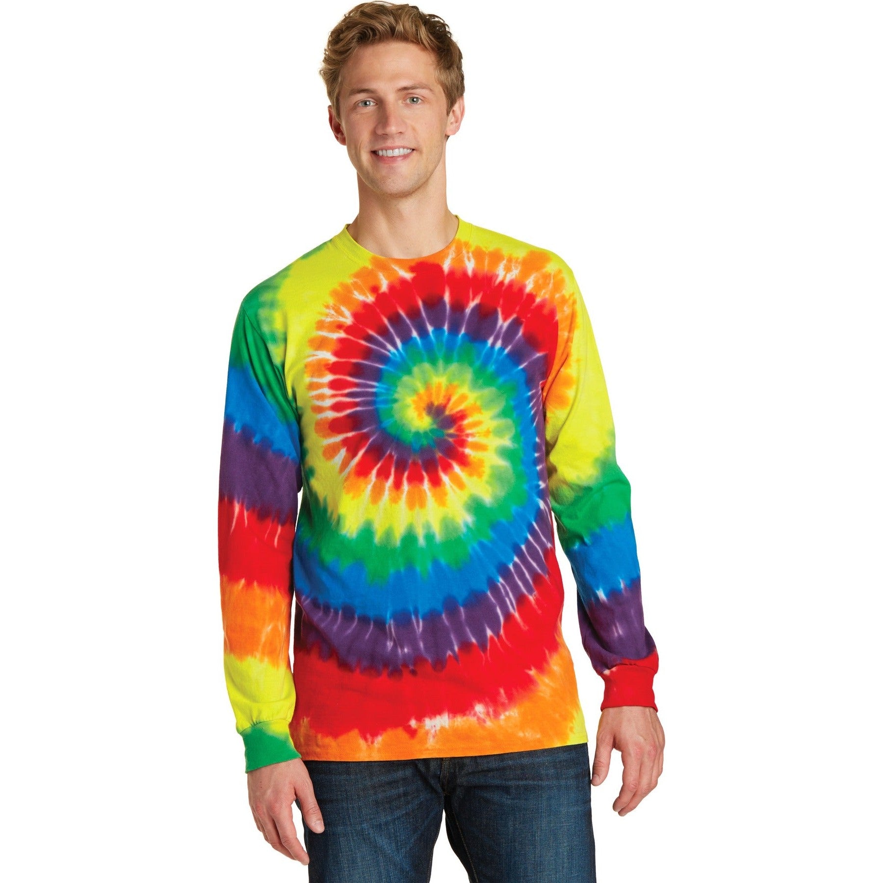 Port & Company-Port & Company® Tie-Dye Long Sleeve Tee. PC147LS-MedTech-4