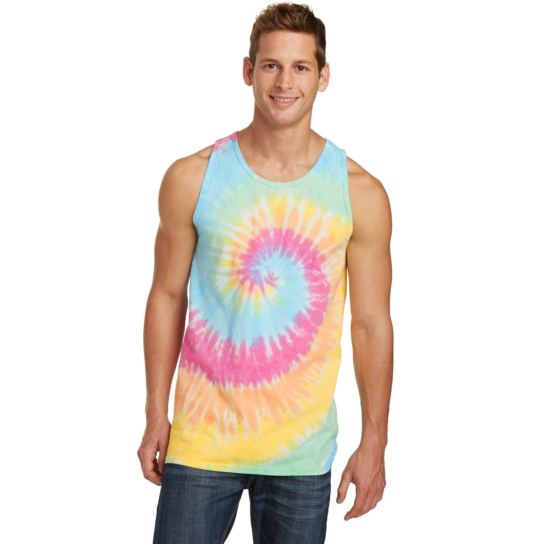 Port & Company-Port & Company® Tie-Dye Tank Top. PC147TT-MedTech-2