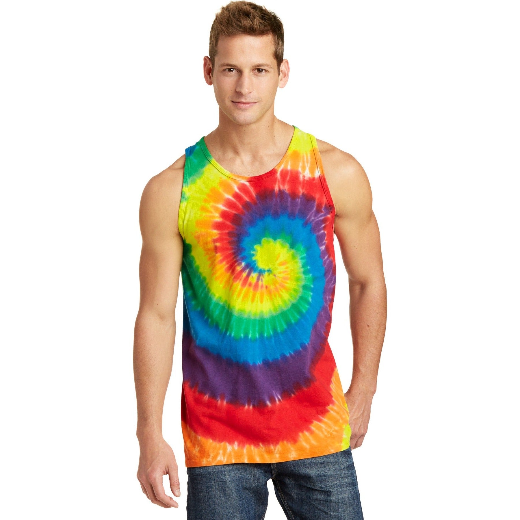 Port & Company-Port & Company® Tie-Dye Tank Top. PC147TT-MedTech-3