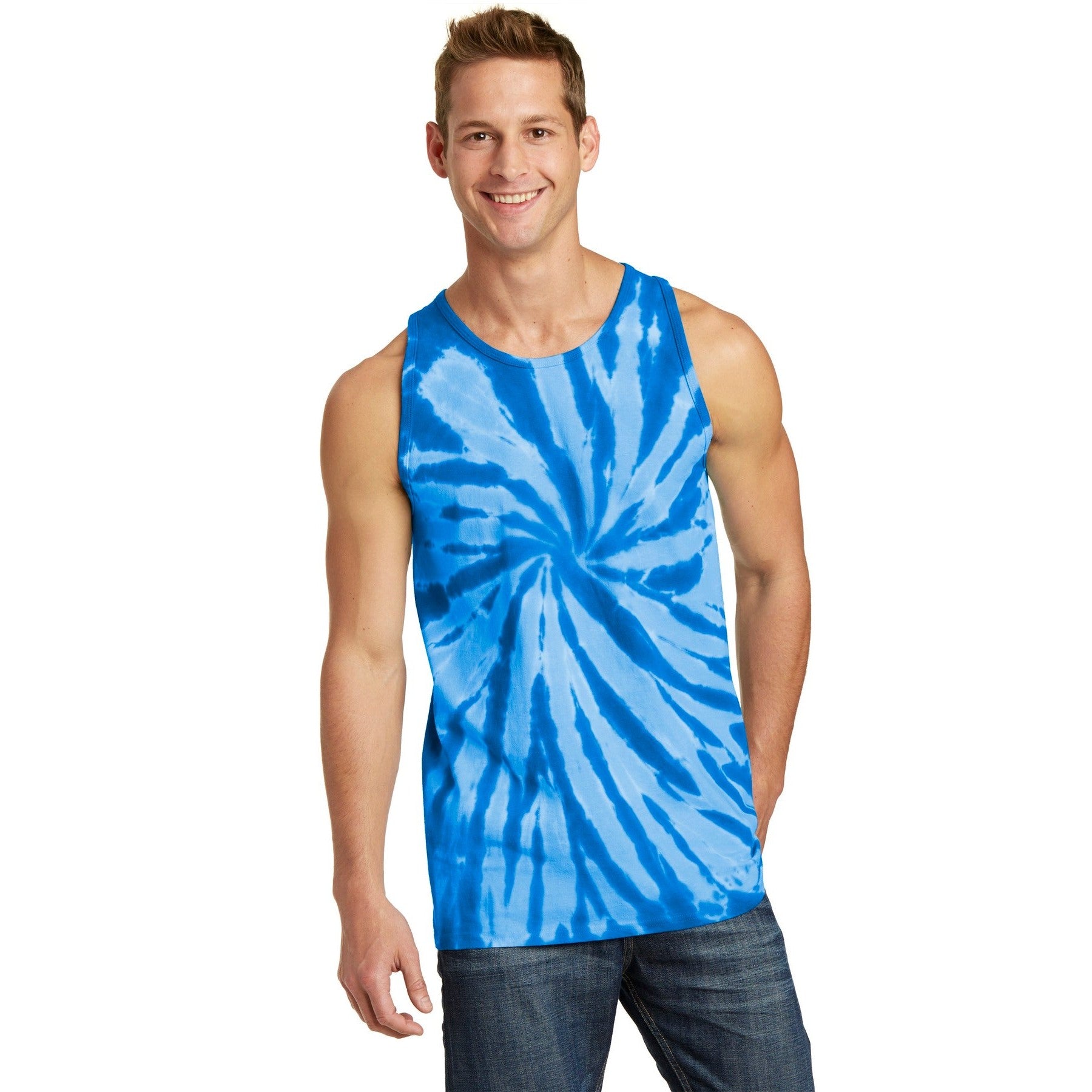 Port & Company-Port & Company® Tie-Dye Tank Top. PC147TT-MedTech-4