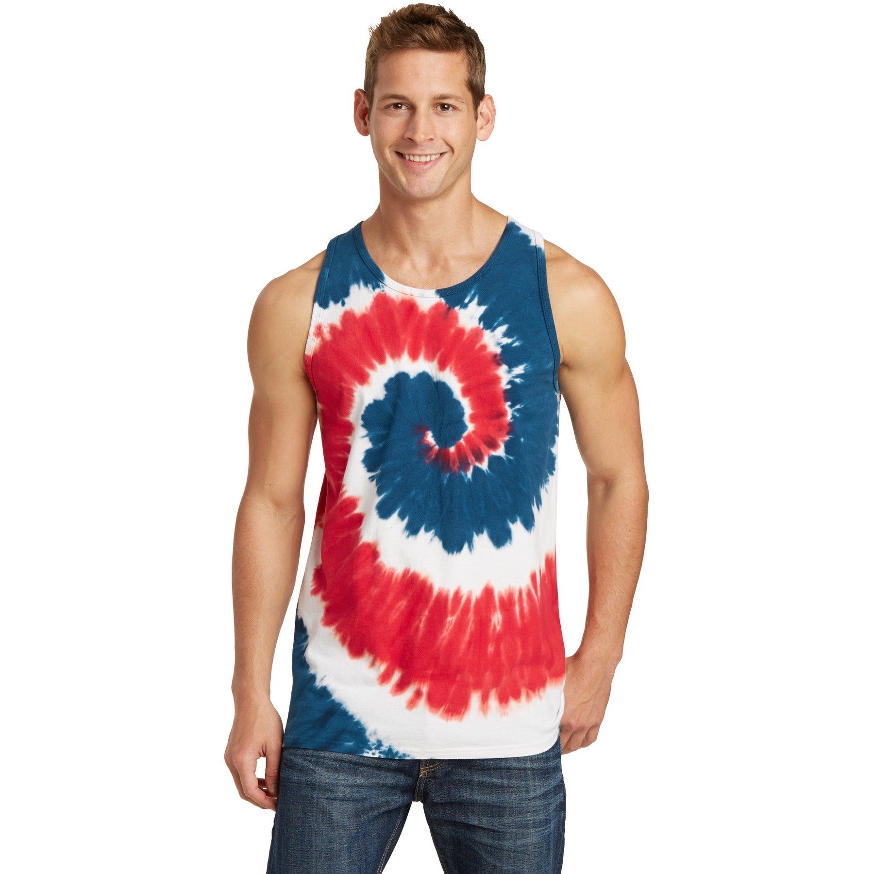 Port & Company-Port & Company® Tie-Dye Tank Top. PC147TT-MedTech-6