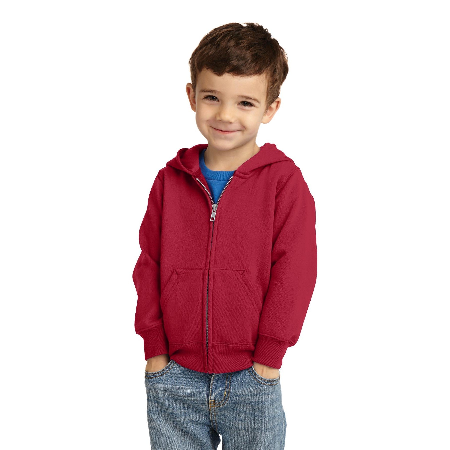 Port & Company-Port & Company® Toddler Core Fleece Full-Zip Hooded Sweatshirt. CAR78TZH-MedTech-5